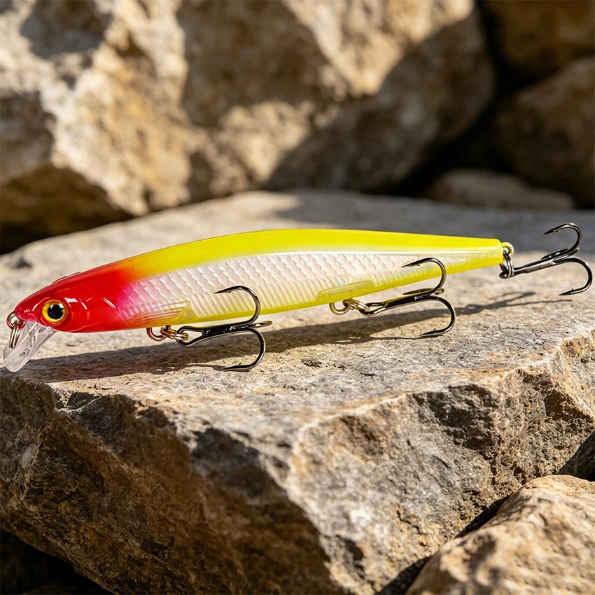Fishing Lures 11cm 12.5g Sinking Minnow Wobblers Plastic Artificial Baits With 3 Hook For Bass Pike Carp Swimbait Fishing Tackle