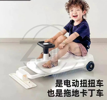 Electric Children Scooter Kart Floor Cleaning Ride On Vehicle Household Indoor Parent-Child Toy Car Wholesale