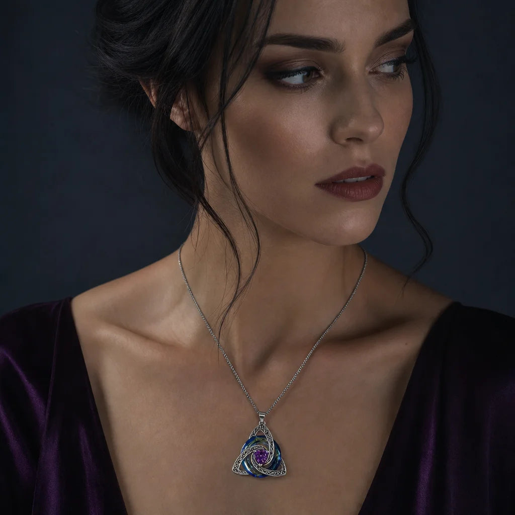 LunaKnot™ Necklace 🌙✨ — Meaningful Birthstone Heart