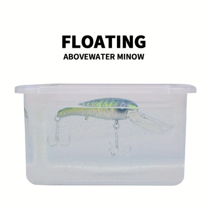 1pc 20cm Floating Fishing Lure with Hooks - Lifelike Artificial Bait for Freshwater and Saltwater Fishing