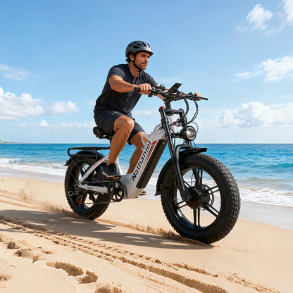 20"Electric Bike 2*1000W Motor 48V 20Ah Removable Battery 50km/h Electric Bicycle for Adults Mountain Bike with Shimano 7-Speed