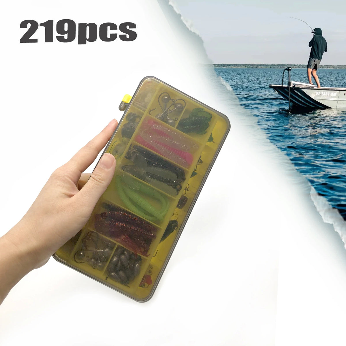 Fishing Lures Kit 60/109/141/219pcs Bait Set With Soft Lure Metal Spoons Hard Minnow Crankbait And Accessories With Tackle Box