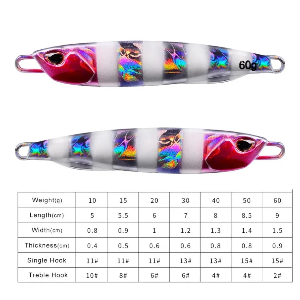 Fishing Lure 10g15g20g30g40g60g Trolling Artificial Hard Bait Bass Casting Jigging Fish Lure Sinking Spoon Tackle Metal Jig