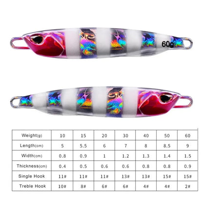 Fishing Lure 10g15g20g30g40g60g Trolling Artificial Hard Bait Bass Casting Jigging Fish Lure Sinking Spoon Tackle Metal Jig