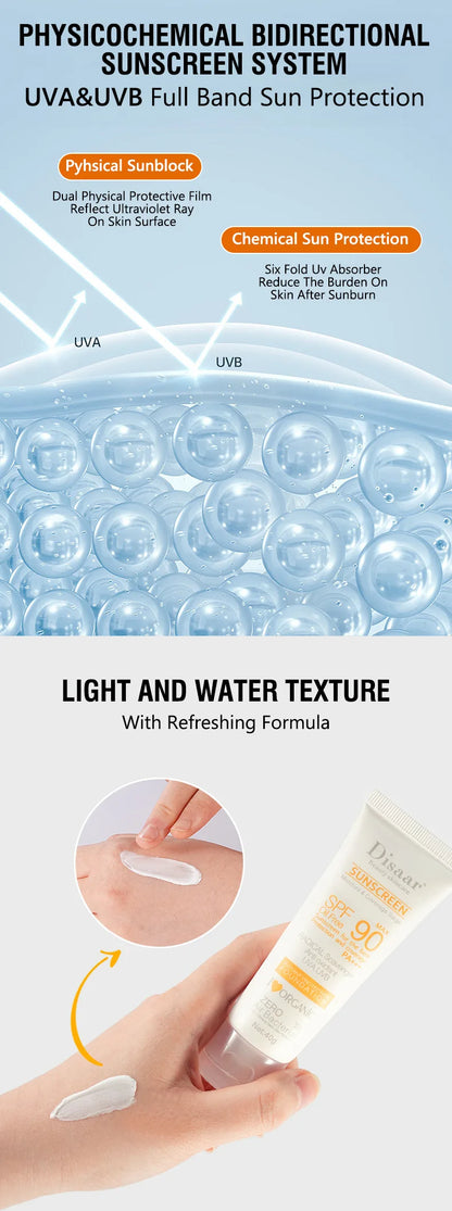 SPF 90+ Waterproof Sunscreen Cream