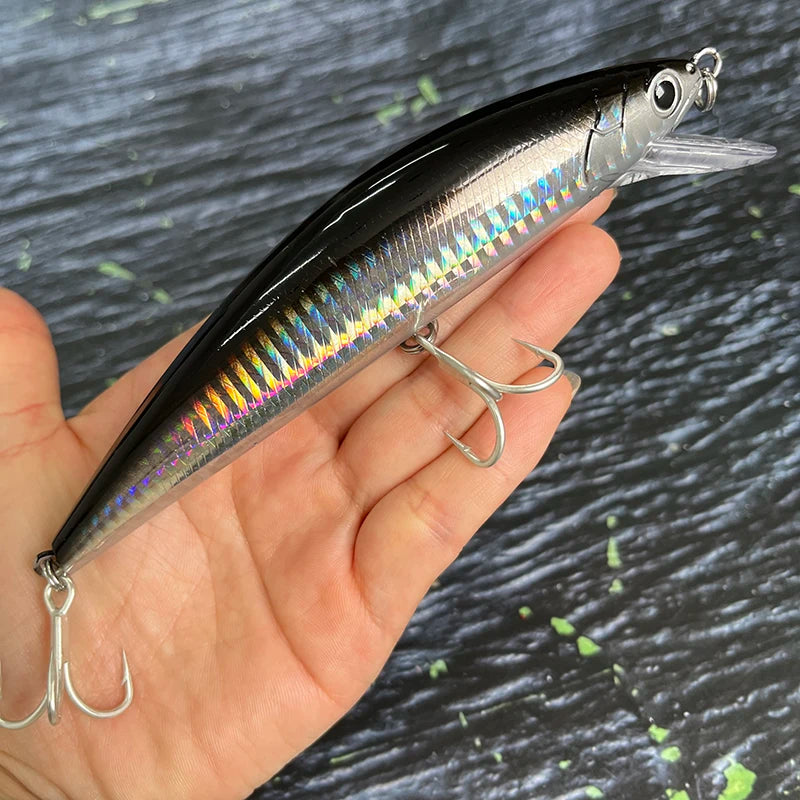 40g 120mm Heavy Sinking Minnow Lures Long Casting Artificial Hard Baits Seabass Trout Swimbait Pesca Wobbler Fishing Equipment