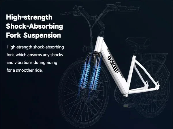 26-inch fashionable E-Bike, 600W brushless motor 48V-10.4ah lithium battery electric moped, adult electric bicycle