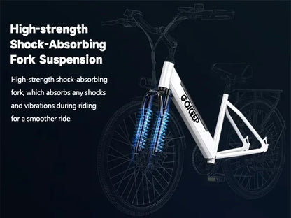 26-inch fashionable E-Bike, 600W brushless motor 48V-10.4ah lithium battery electric moped, adult electric bicycle