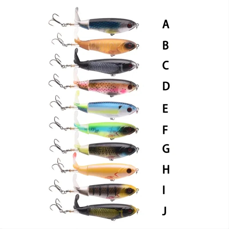 Fishing Lures  With Floating Rotating Tail Topwater Bait Freshwater Saltwater Lures For Carp Bass Pike 10.5cm/17g