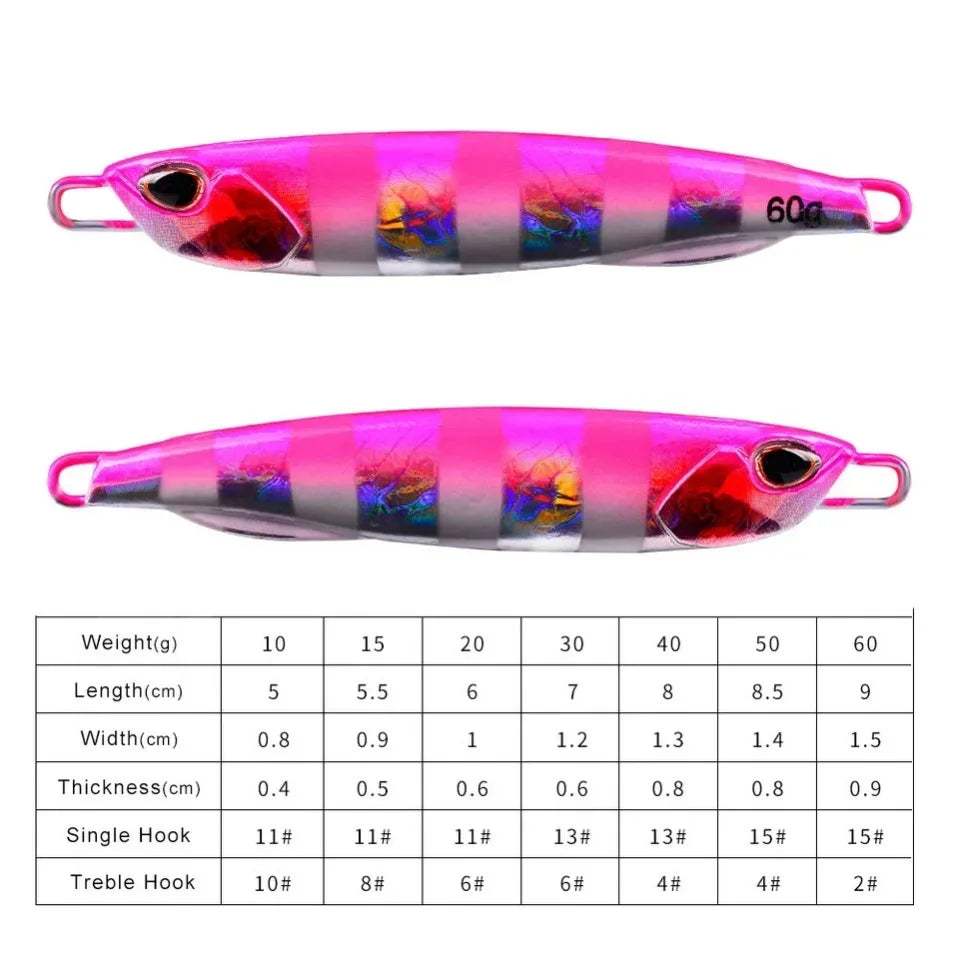 Fishing Lure 10g15g20g30g40g60g Trolling Artificial Hard Bait Bass Casting Jigging Fish Lure Sinking Spoon Tackle Metal Jig