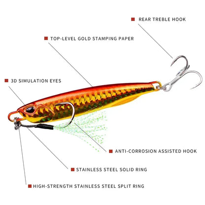 Fishing Lure 10g15g20g30g40g60g Trolling Artificial Hard Bait Bass Casting Jigging Fish Lure Sinking Spoon Tackle Metal Jig