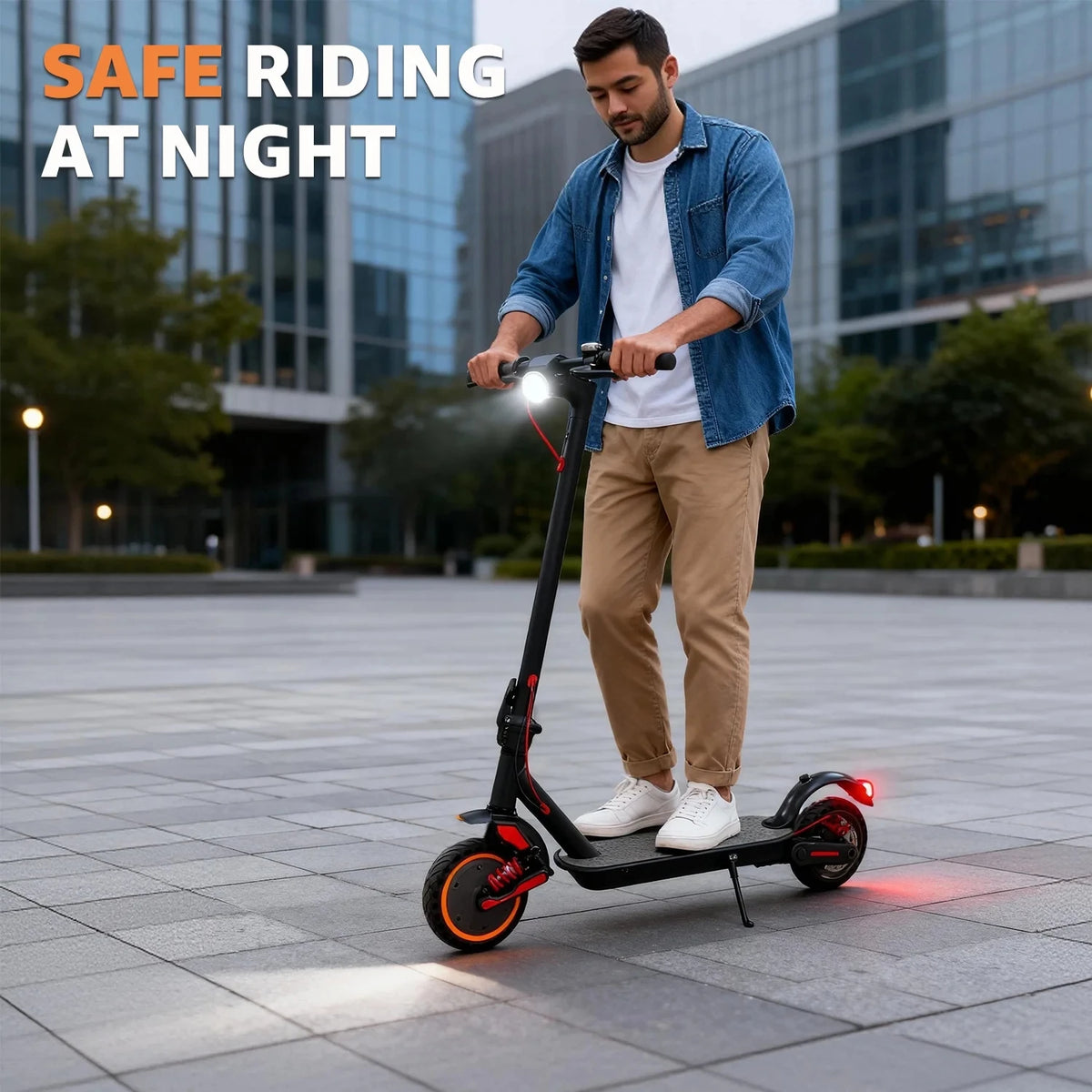 Foldable Smart Electric Scooter for Commuting 36V 500W Motor Escooter 25 Miles Long Range Smart Adult Electric Scooter for APP