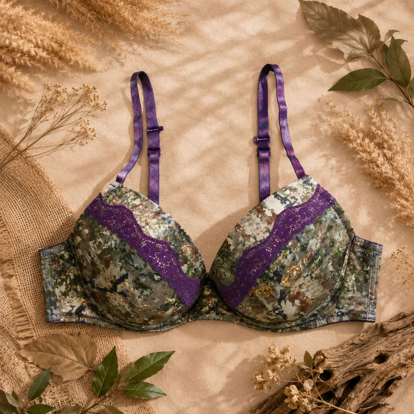 Women's Camo Padded Bra - Shape Shift Hunting Lingerie - Wilderness Dreams