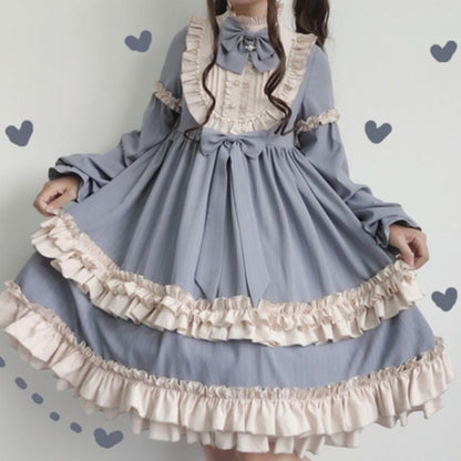 Japanese Soft Girl Cat Party Dress for Spring/Summer