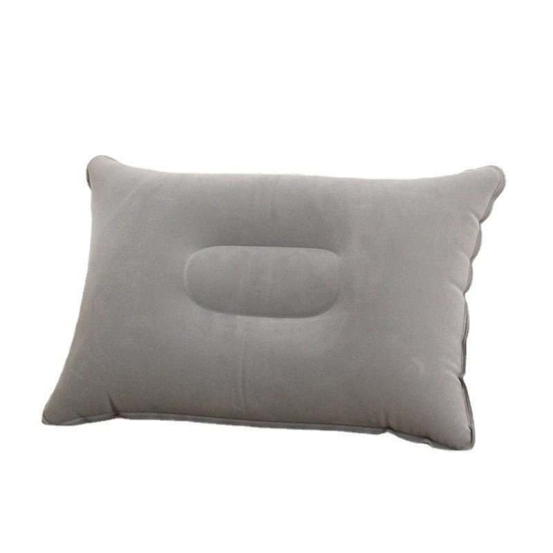Almohada de Viaje Hinchable de Terciopelo para Acampada y Siestas