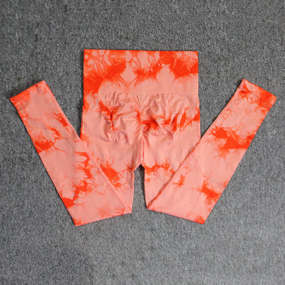 Women's Tie-Dye Seamless Skinny Yoga Pants