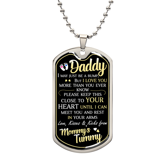 Futuro Papá - Collar con Placa de Identificación