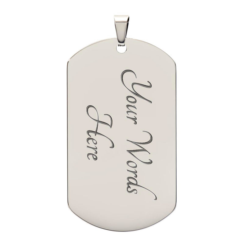 Nunca olvides que te amo - Collar con placa de identificación
