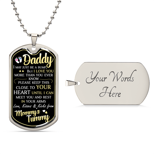 Futuro Papá - Collar con Placa de Identificación