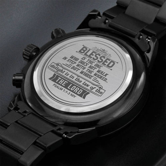 Bienaventurado el que... (Salmo 11-3 NVI) – Reloj de hombre