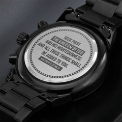 Buscad primero el Reino de Dios (Mateo 6:33) – Reloj de hombre