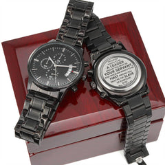 El que quiera ser líder (Marcos 10:43) – Reloj para caballero