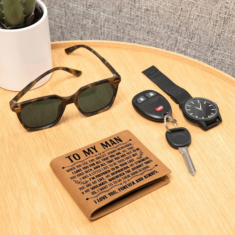 Para Mi Hombre Inspiración (Negro) – Cartera de Cuero