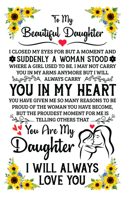 To My Daughter Proud – Leather Journal
