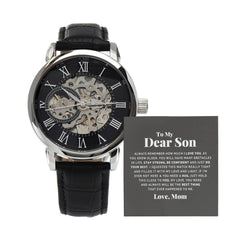 Para mi querido hijo, recuerda siempre que te amo – Reloj calado