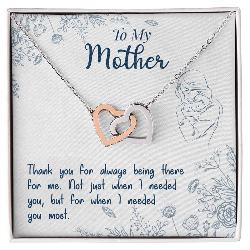 Gracias por estar siempre ahí - Collar de Corazones Entrelazados