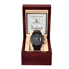 Mi marido, mi amor - Reloj cronógrafo negro