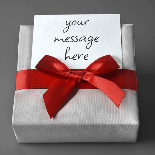 Envoltorio de regalo con mensaje personalizado