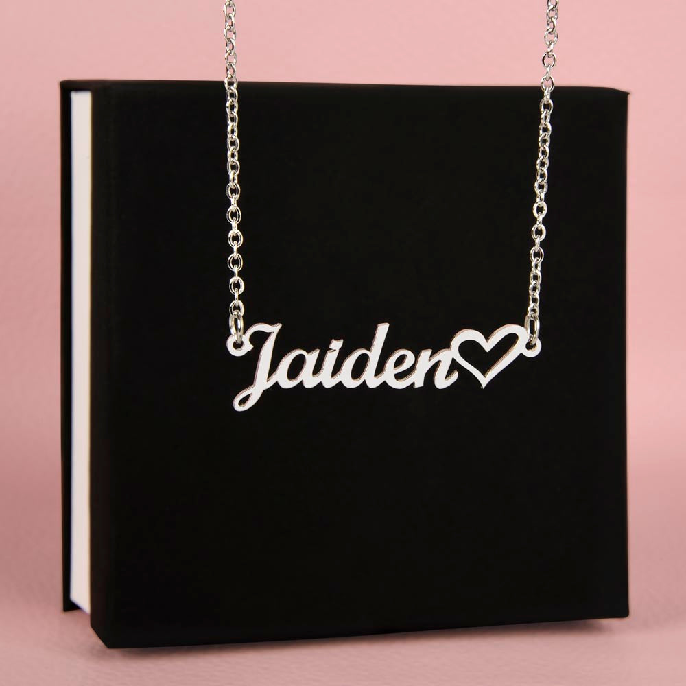 Classic Heart Style Name Necklace