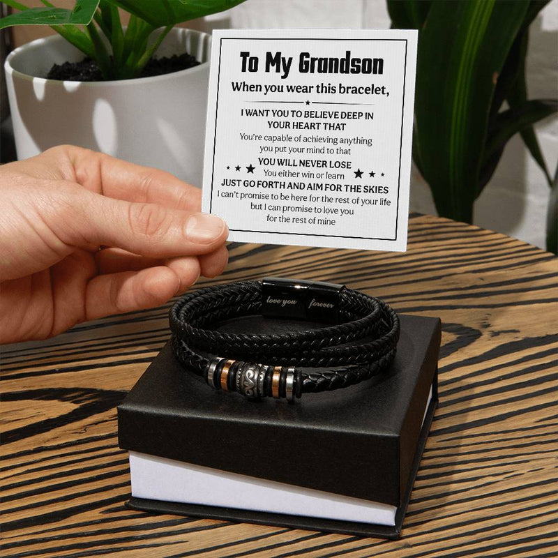 Te quiero para siempre cree profundamente (A mi nieto) – Pulsera