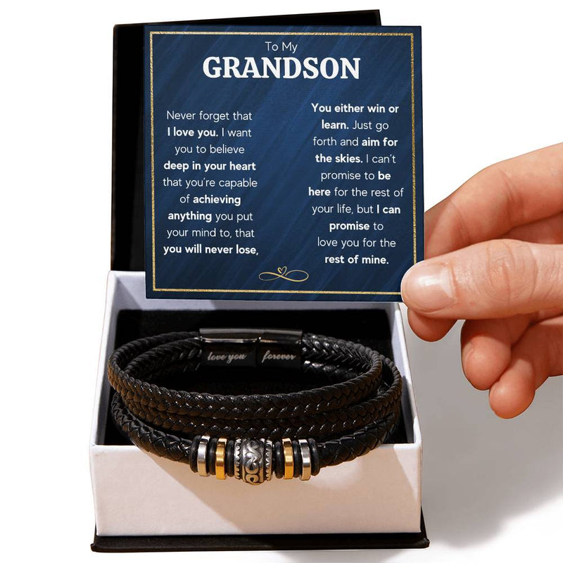 Nunca olvides te amo por siempre (Para mi nieto) – Pulsera