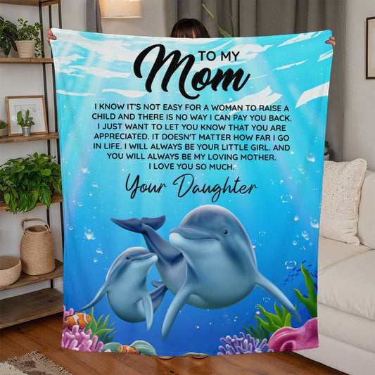 Para mamá, sé que no es fácil - Manta polar de jersey