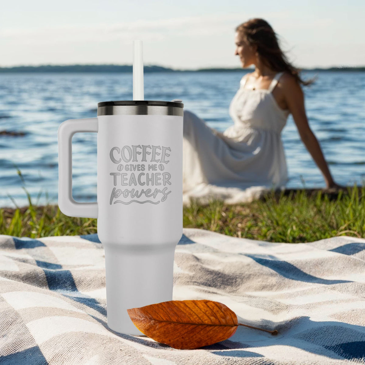 El café me da poderes - Taza para profesores