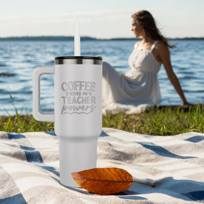 El café me da poderes - Taza para profesores
