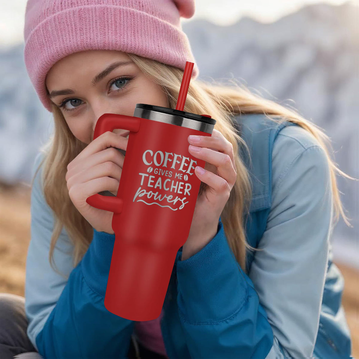 El café me da poderes - Taza para profesores