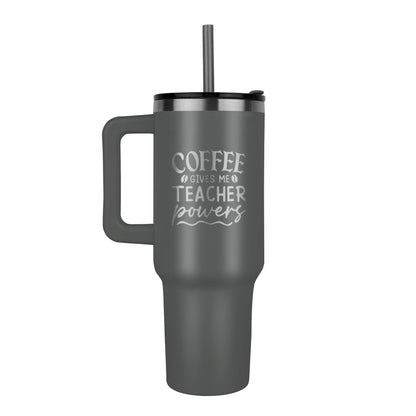 El café me da poderes - Taza para profesores