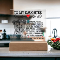 Para mi hija Lion Crown - Cuadrado acrílico