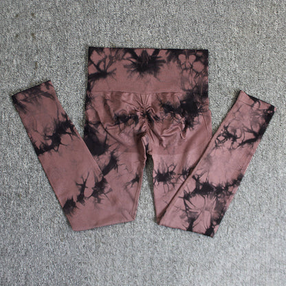 Women's Tie-Dye Seamless Skinny Yoga Pants