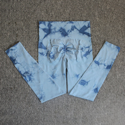 Women's Tie-Dye Seamless Skinny Yoga Pants