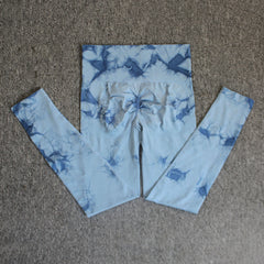 Women's Tie-Dye Seamless Skinny Yoga Pants