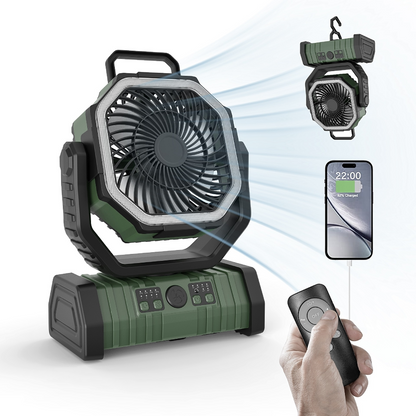 Banco de energía portátil para el hogar, luz LED, ventilador de camping