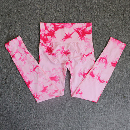 Women's Tie-Dye Seamless Skinny Yoga Pants