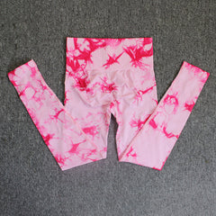 Women's Tie-Dye Seamless Skinny Yoga Pants