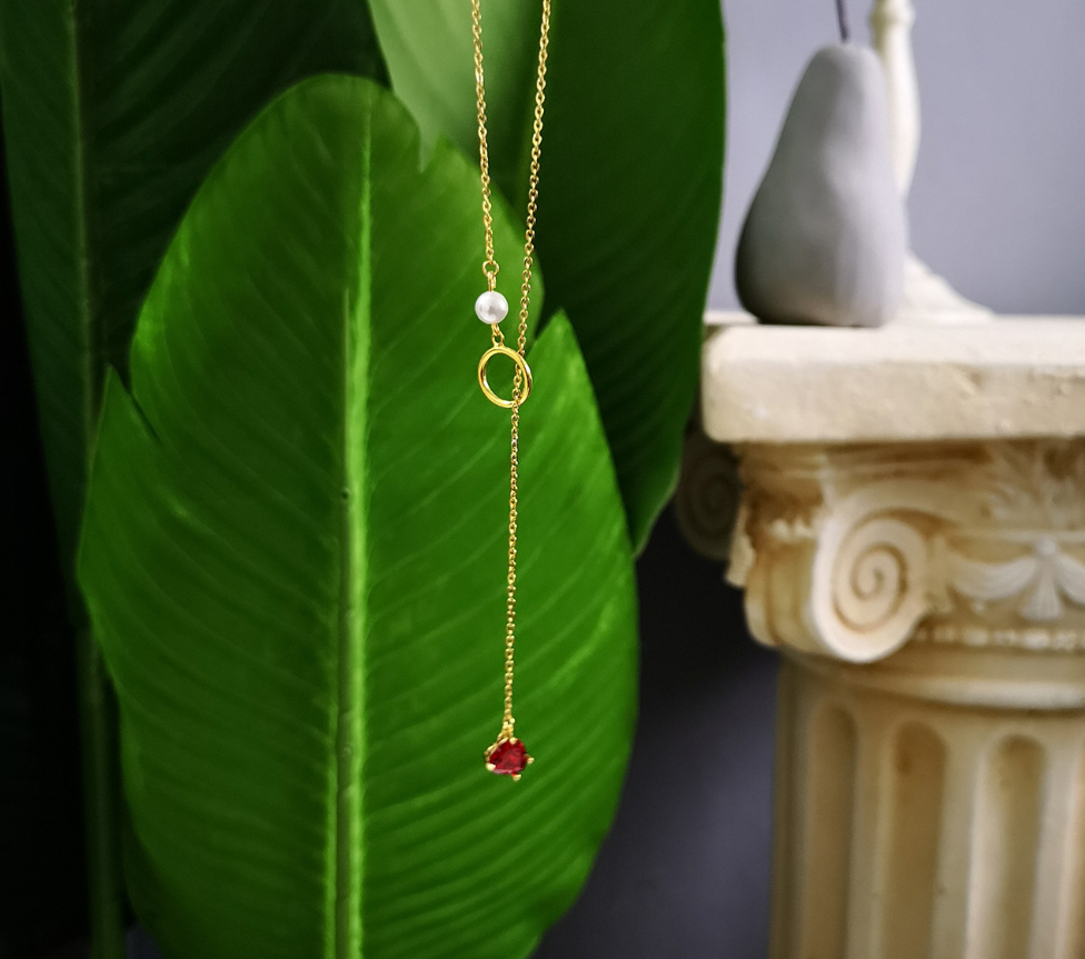 Collar de Corazón, Gargantilla y Collar de Perlas