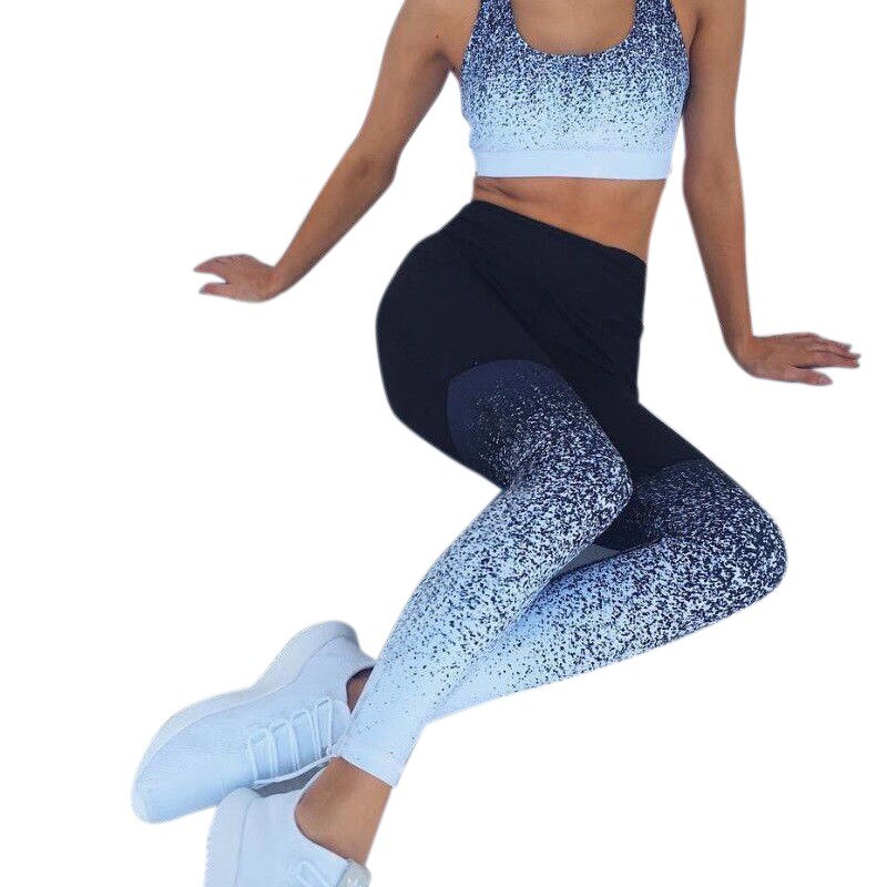 New Gradient Yoga Leggings with High Waist Design