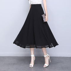 Oversized Summer Chiffon Half Skirt for Women
